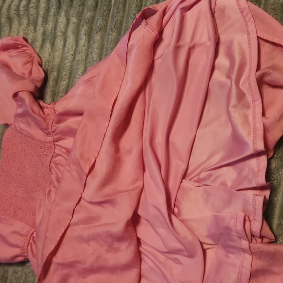 Blu Pepper Pink Puff Sleeve Dress - Picture 5 of 5